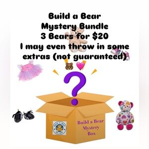 BUILD A BEAR Mystery Bundle 3 x Bears for $20